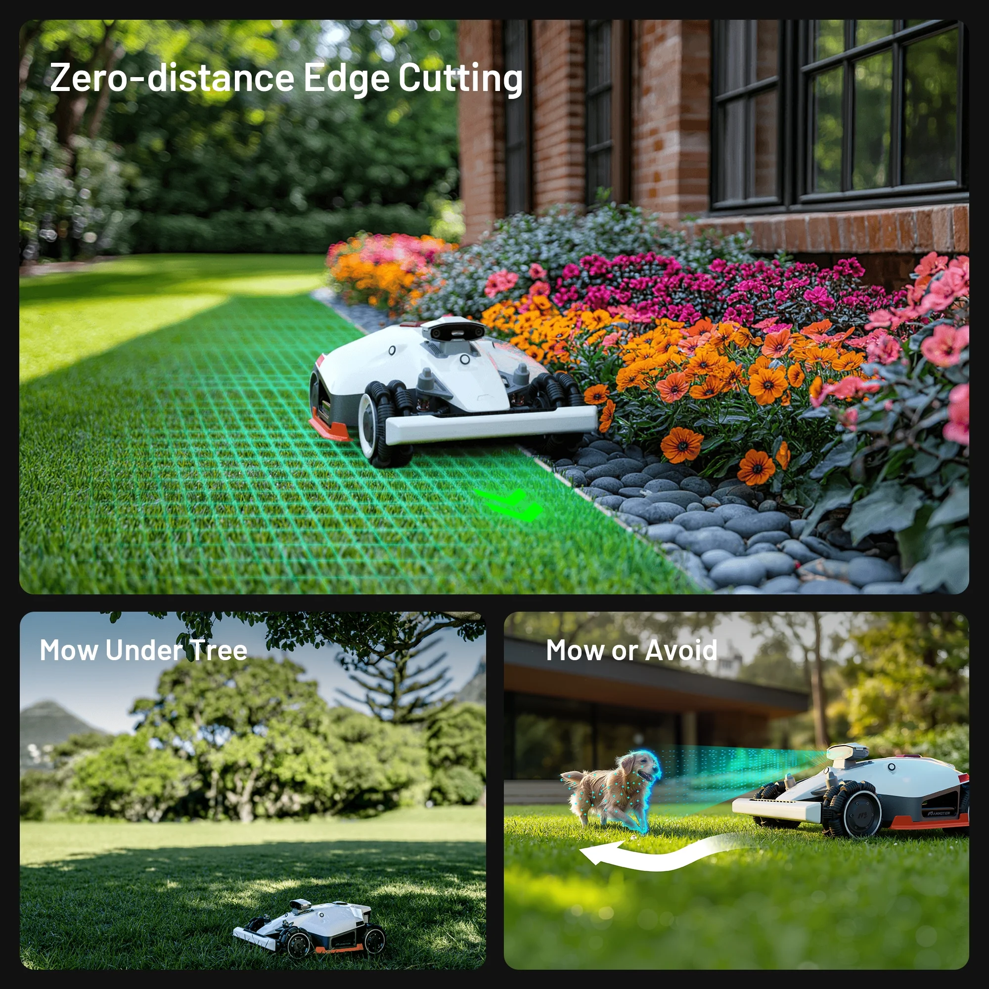 MAMMOTION LUBA 2 AWD 3000HX 15.8 in. Robot Lawn Mower (3/4Acre) Adjustable Cutting Height (2.2 in. - 4.0 in.) UltraSense AI Vision