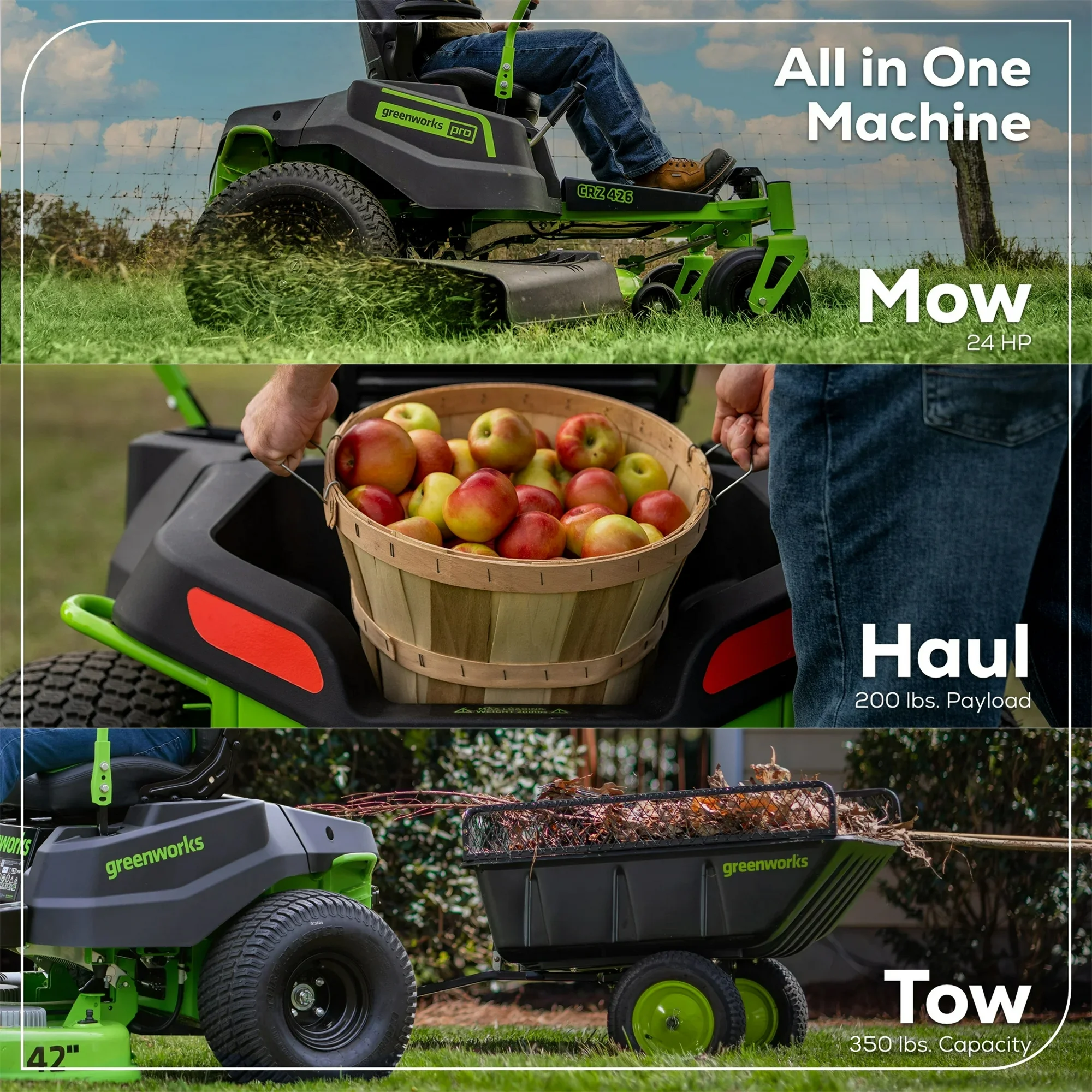 Greenworks Pro 60V 42-Inch CrossoverZ Zero Turn Mower