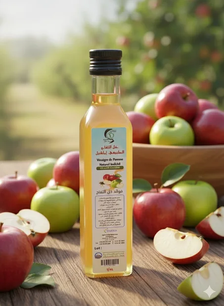 خل التفاح الطبيعي إملشيل