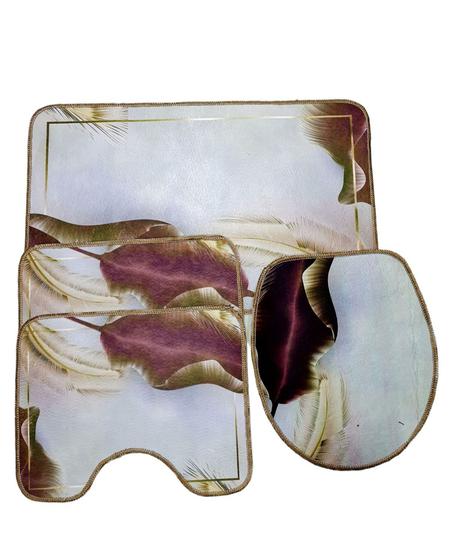 Ensemble de 4 tapis de salle de bain antidérapants