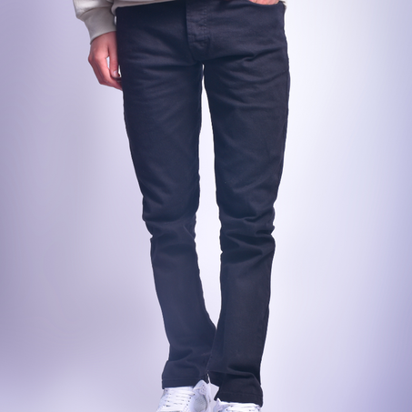 Pantalon straight 5 poches-noir