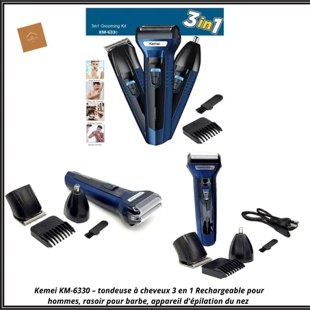 Tondeuse kemei 6330 3en1