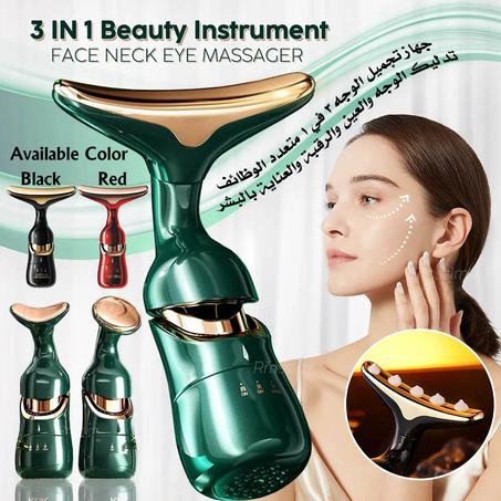 Masseur de visage et de cou 3 en 1
