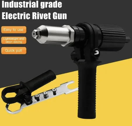 Kit Adaptateur Professionnel pour Pistolet à Rivets avec 4 Boulons de Buse