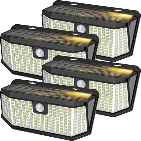 Aootek Solar Outdoor Motion Sensor Lights 2500Lm Solar Panel to 15.3 in² and 3 Modes