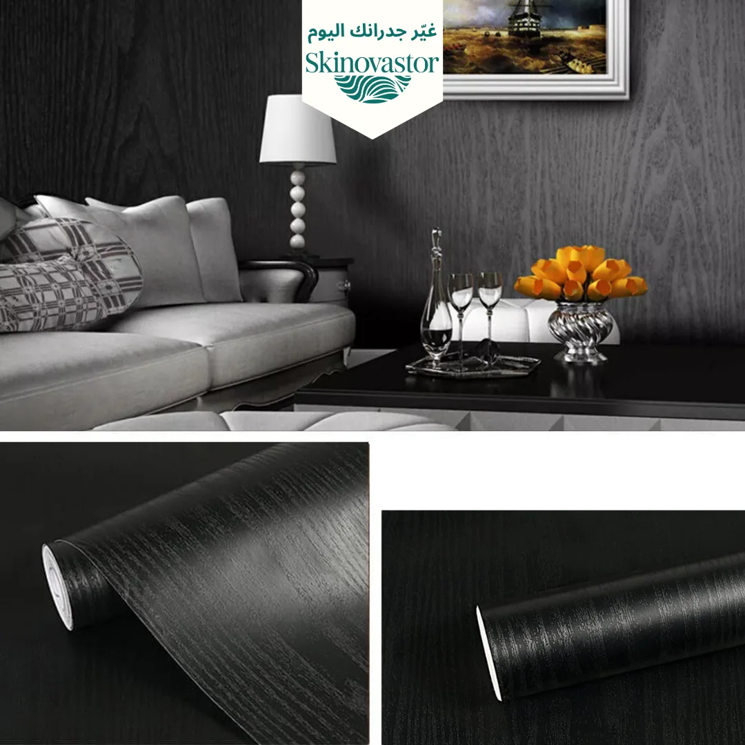 مجموعة من لفات ورق جدران ذاتية اللصق ومقاومة للماء بنمط الخشب الطبيعي (10 أمتار × 45 سم)