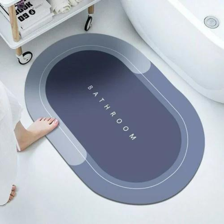 Bathroom Floor Mat  سجاذة حمام فائقة الإمتصاص من السيليكون الناعم مضادة للانزلاق و سريعة الجفاف