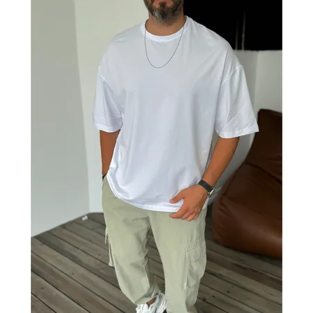 T-SHIRT OVERSIZE NOIR & BLANC