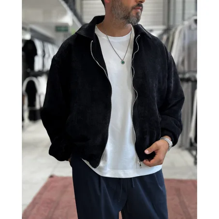 Veste Zippée Texturée