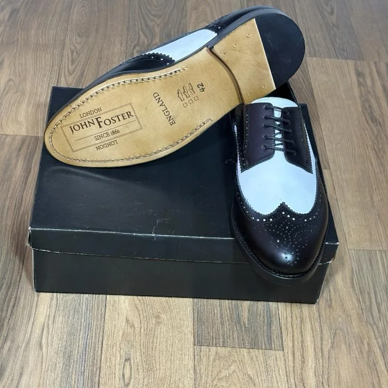 M904 chaussures Cuir noir blanc