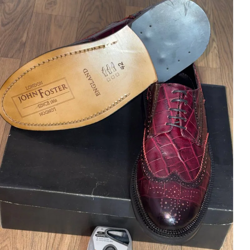 M904 chaussures Croco Bordeaux