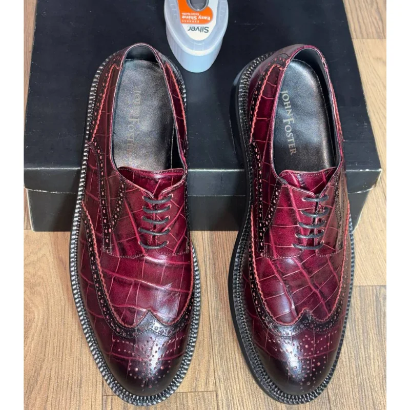 M904 chaussures Croco Bordeaux