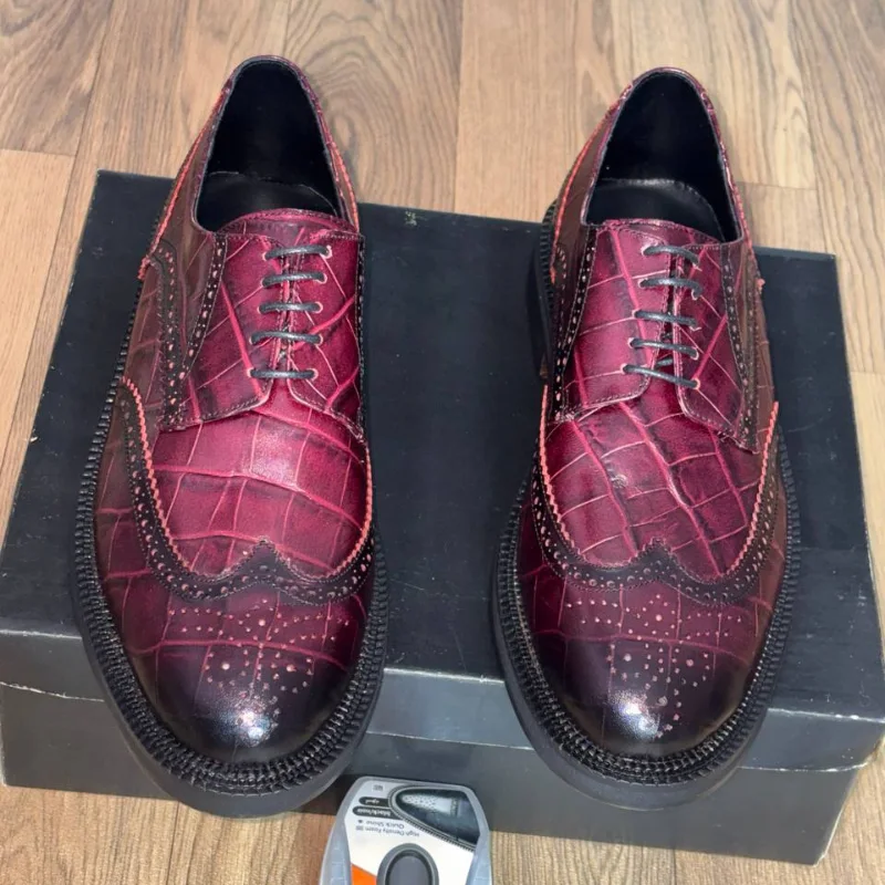 M904 chaussures Croco Bordeaux