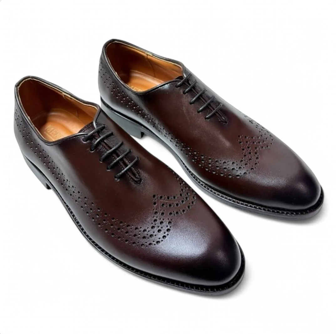 M066 chaussures cuir marron
