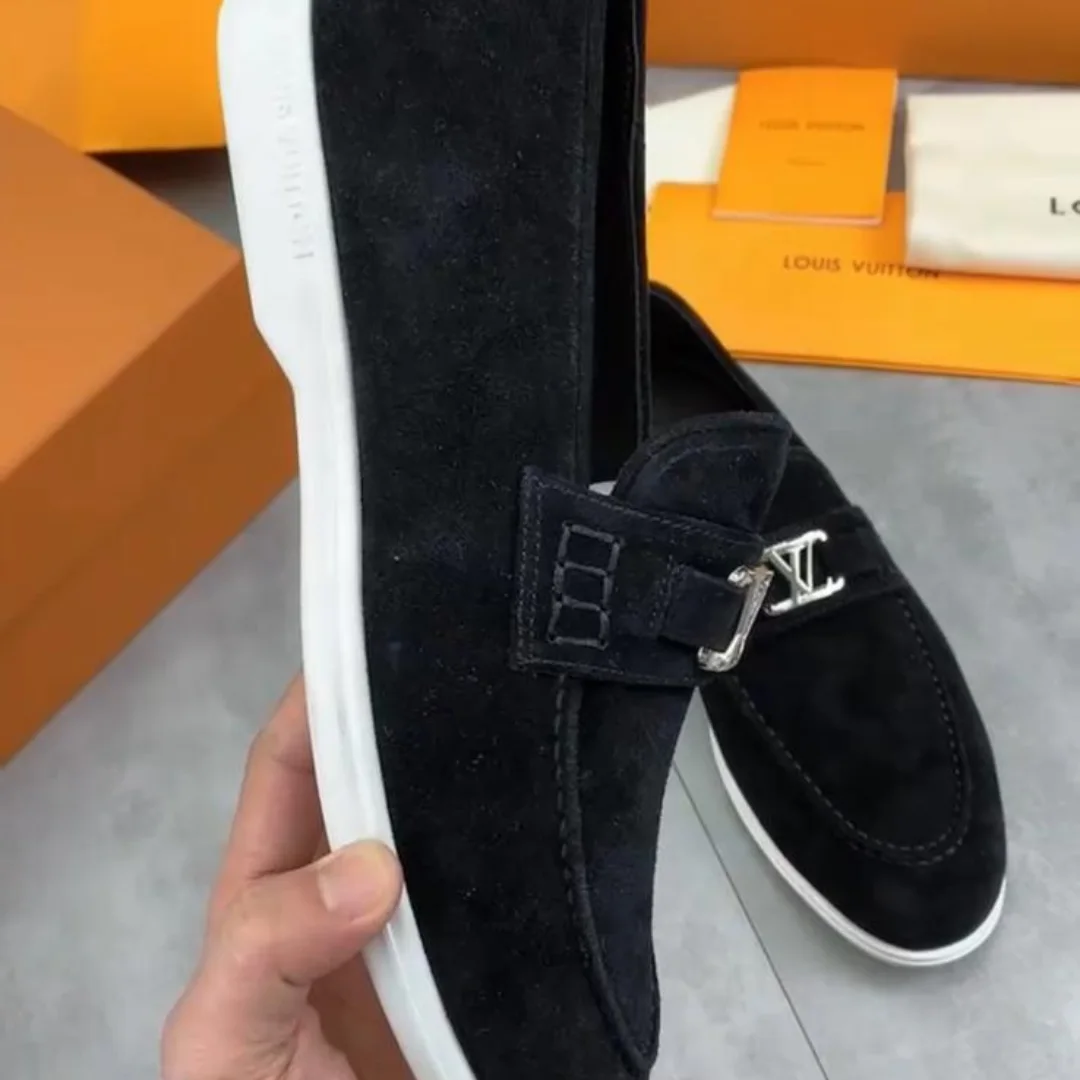 Louis Vuitton Major Loafer – Black Suede LV Initials
