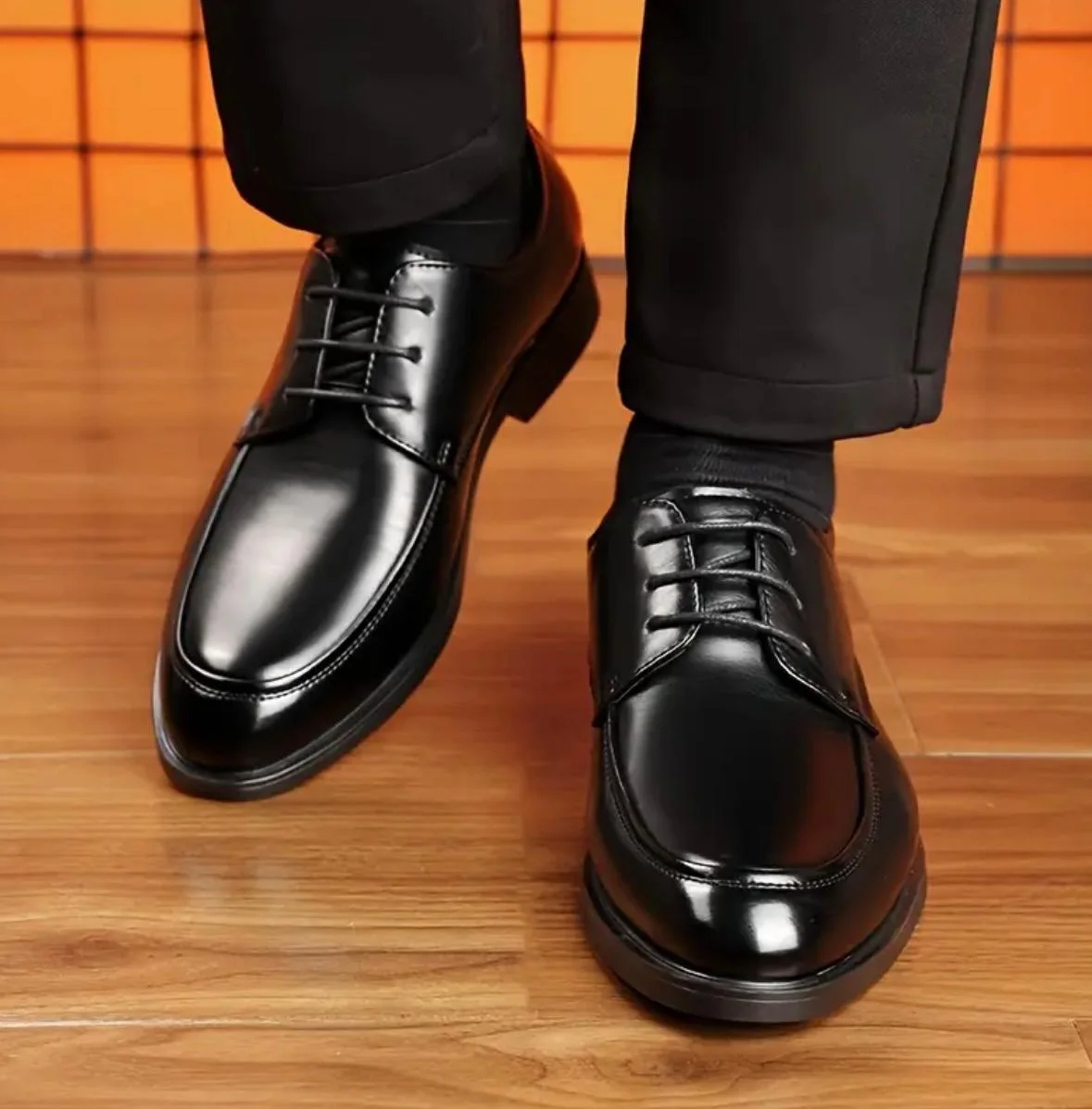 M029 Chaussure noir  Confortable 100% Cuir