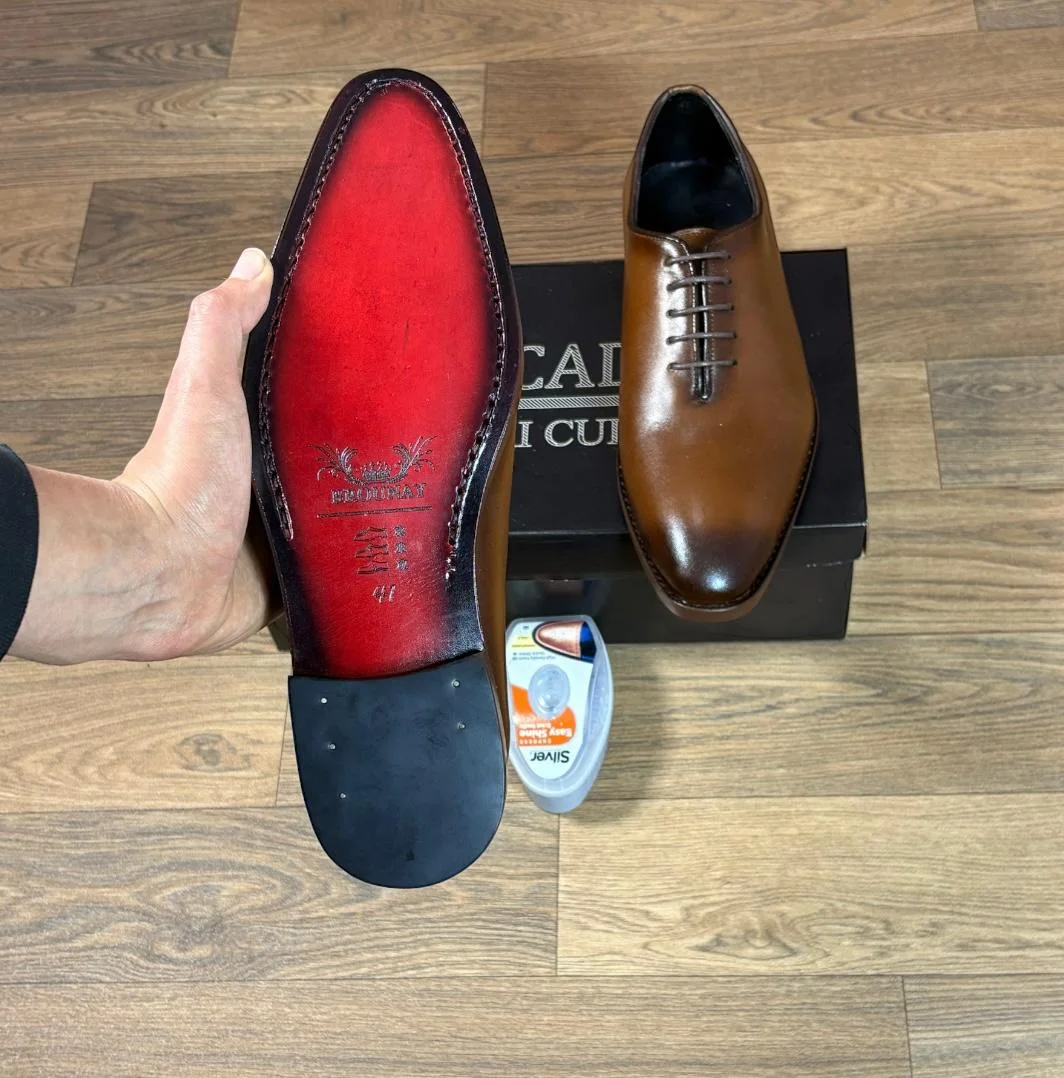 M69 chaussures Cuir Marron