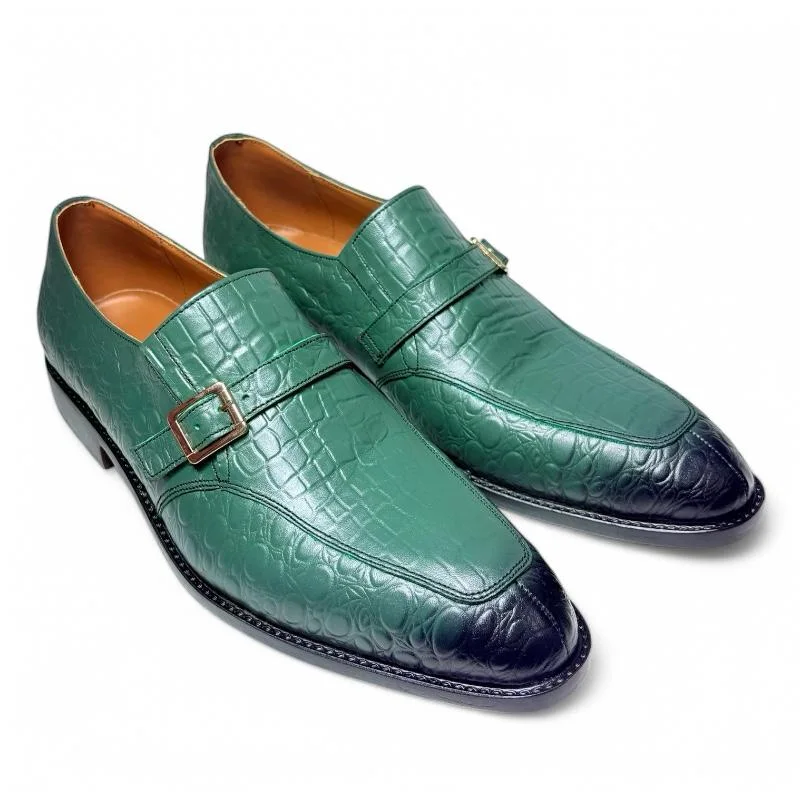 M04 chaussures cuir Noir et vert