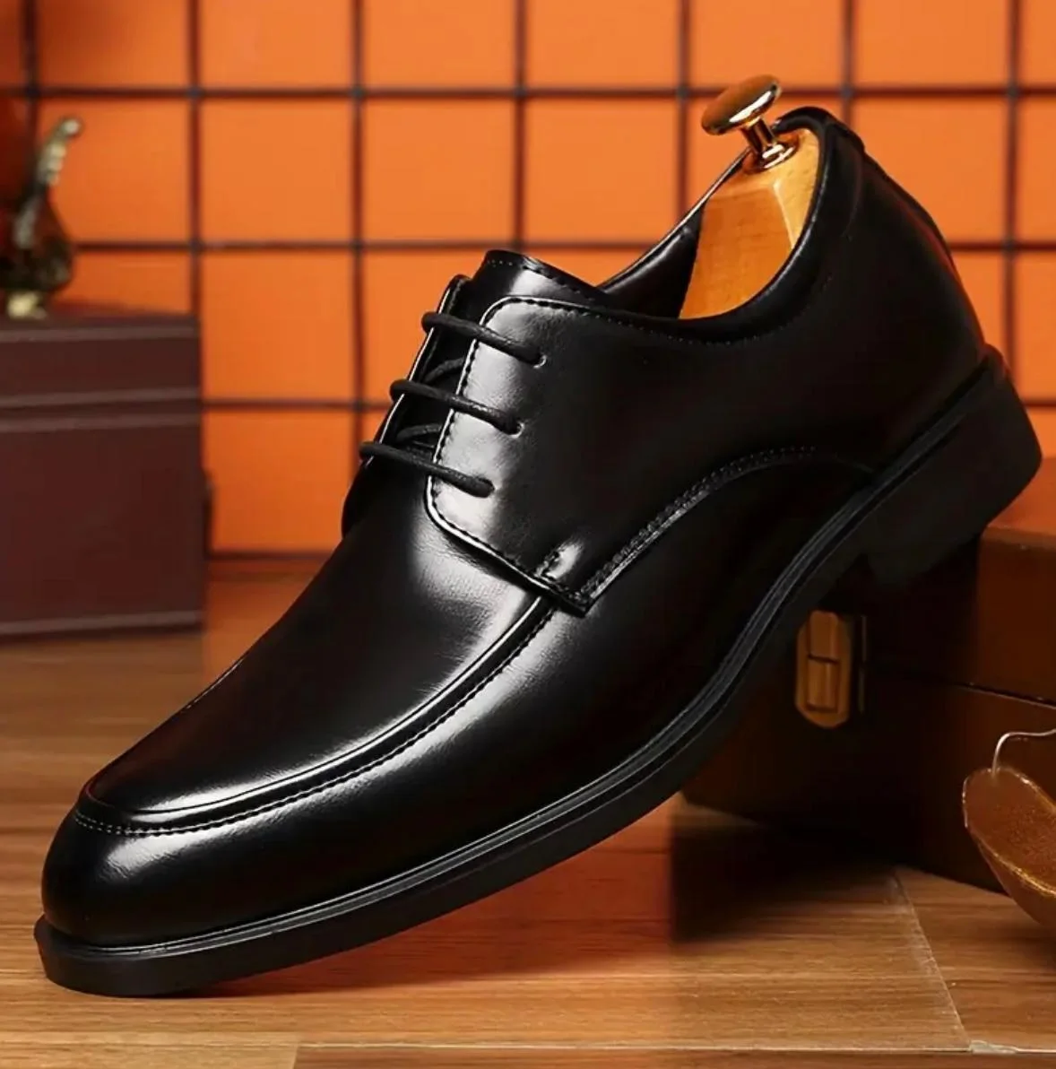 M029 Chaussure noir  Confortable 100% Cuir