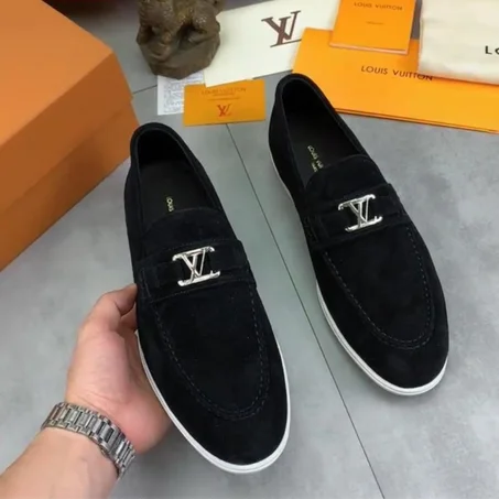 Louis Vuitton Major Loafer – Black Suede LV Initials
