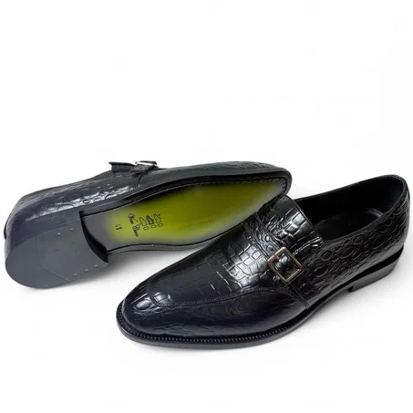 M04 chaussures cuir Noir et vert