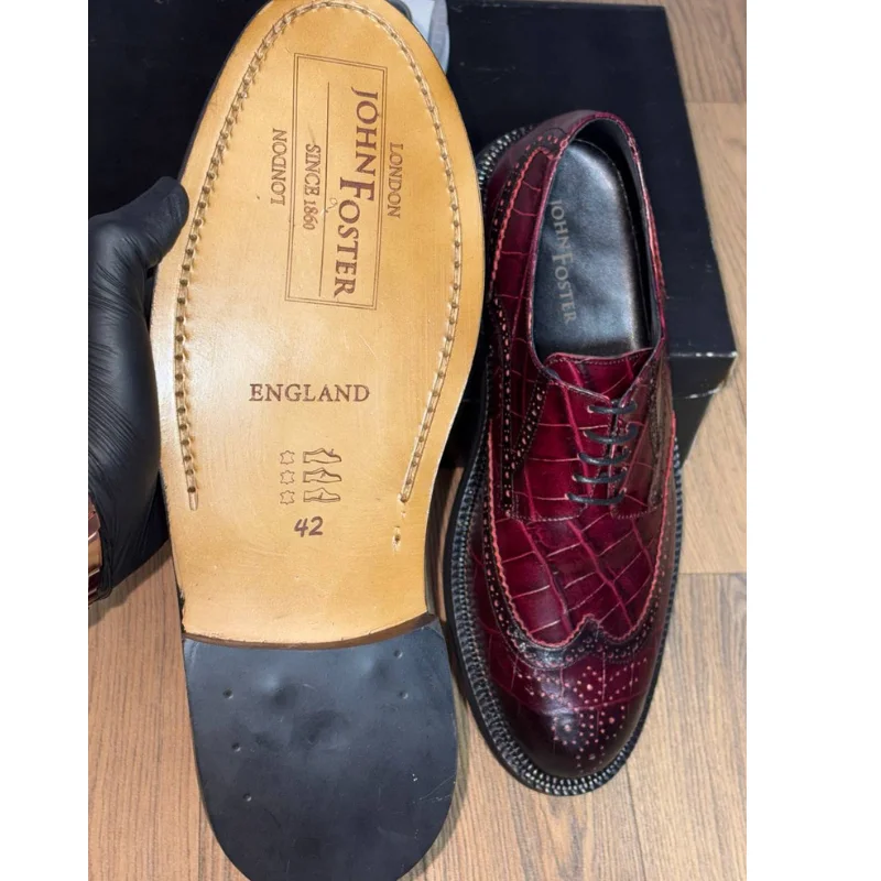 M904 chaussures Croco Bordeaux