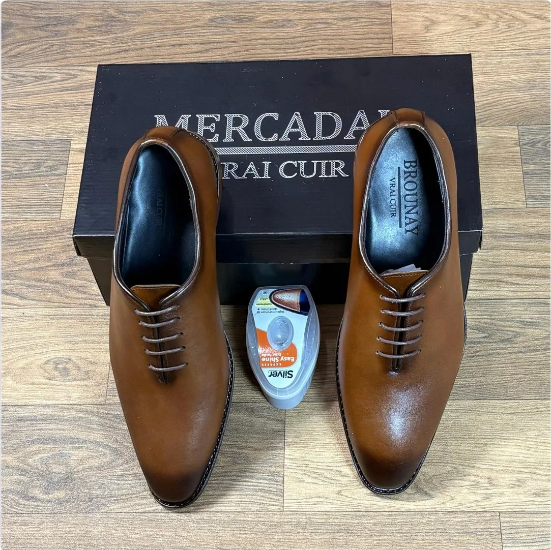 M69 chaussures Cuir Marron