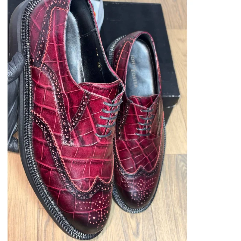 M904 chaussures Croco Bordeaux