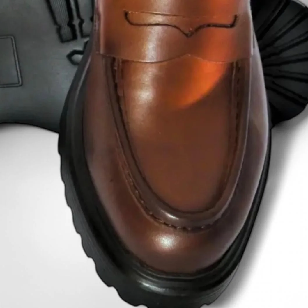 Chaussure tabac  Confortable 100% Cuir
