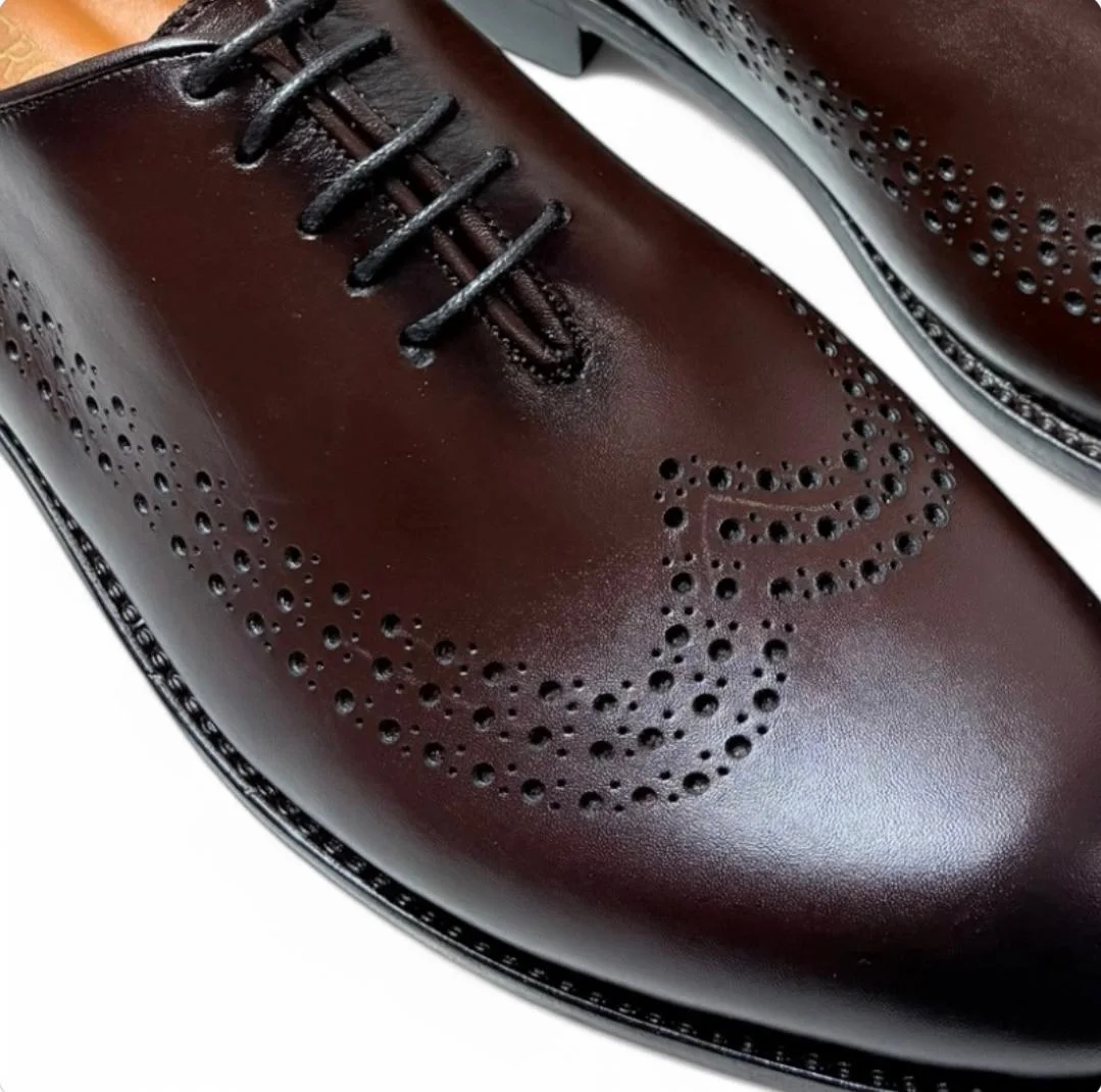 M066 chaussures cuir marron