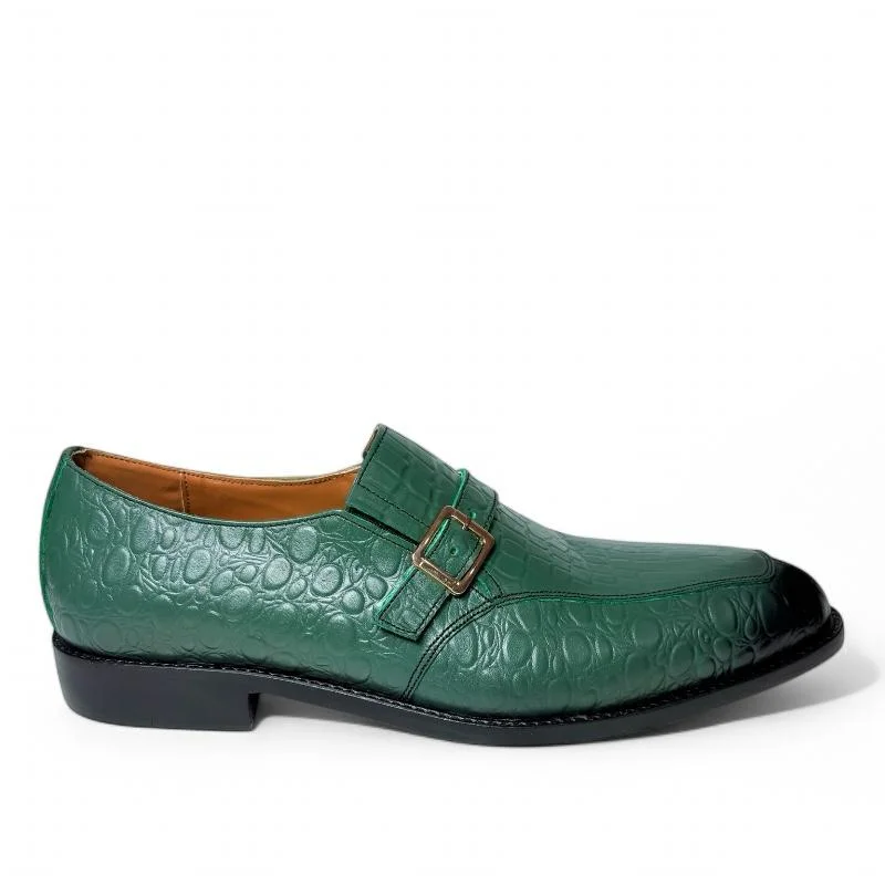 M04 chaussures cuir Noir et vert