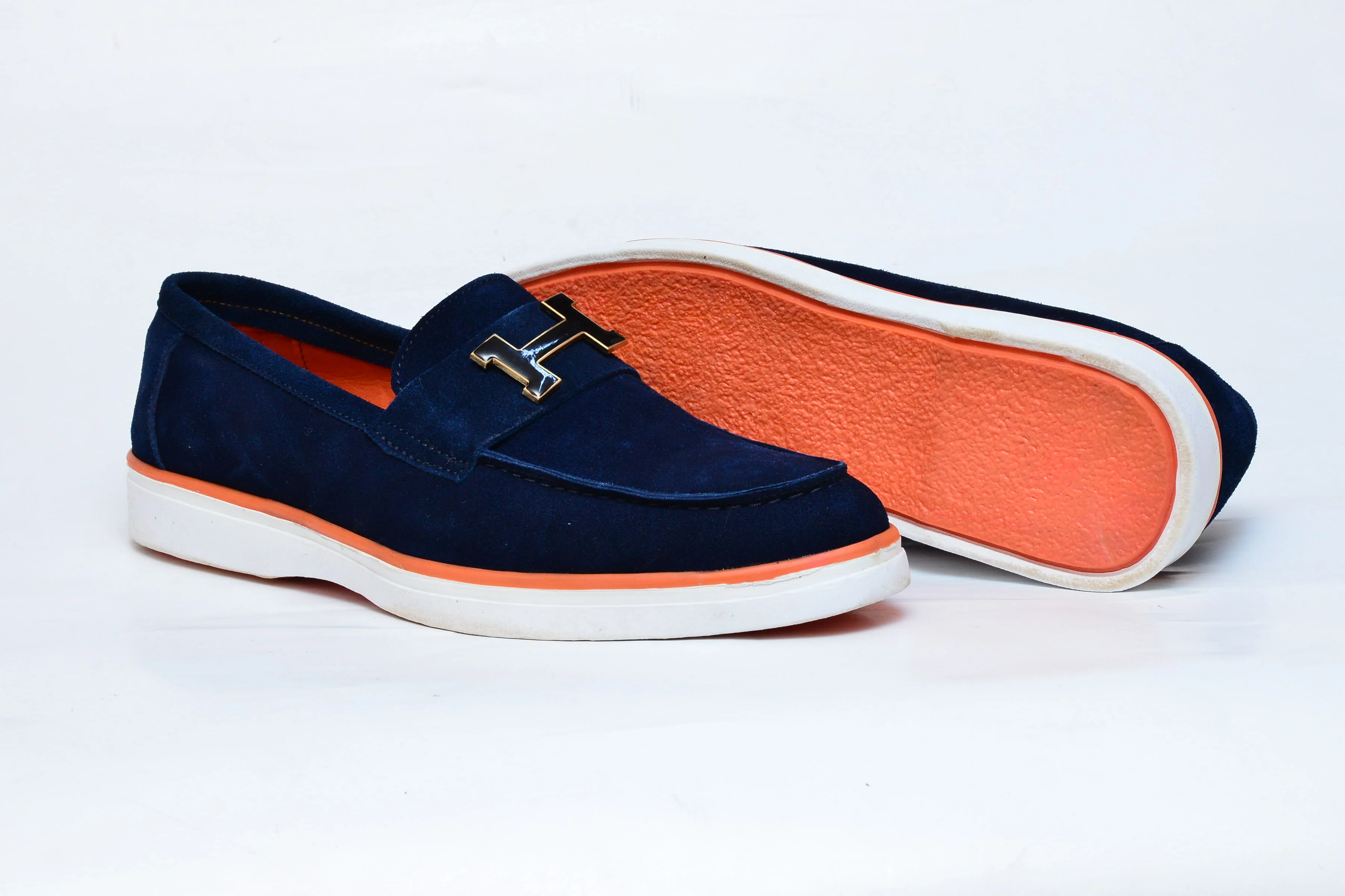 Mocassin Hermès « H » Suède vert intense