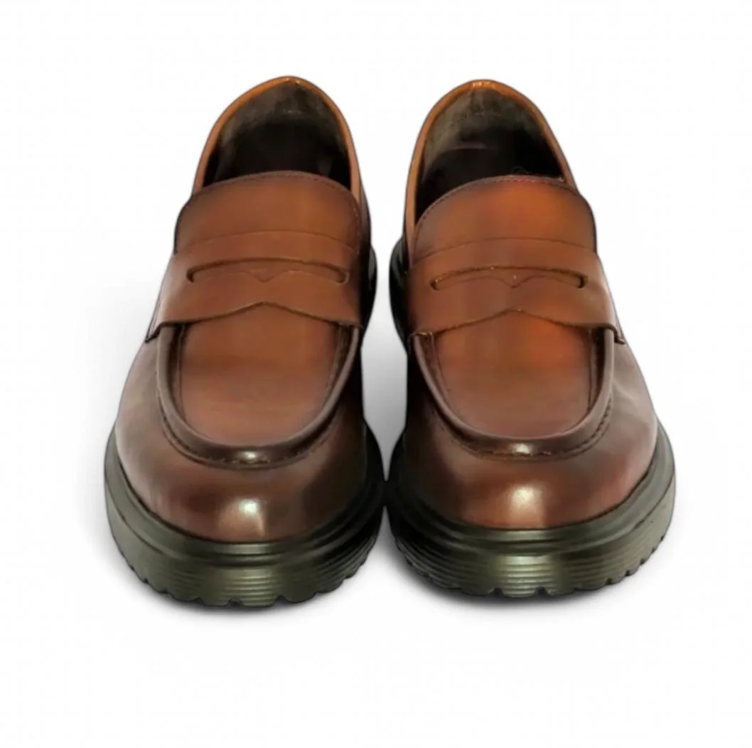 Chaussure tabac  Confortable 100% Cuir