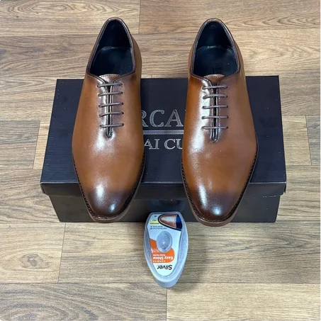 M69 chaussures Cuir Marron