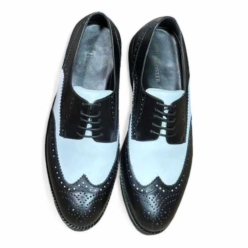 M904 chaussures Cuir noir blanc