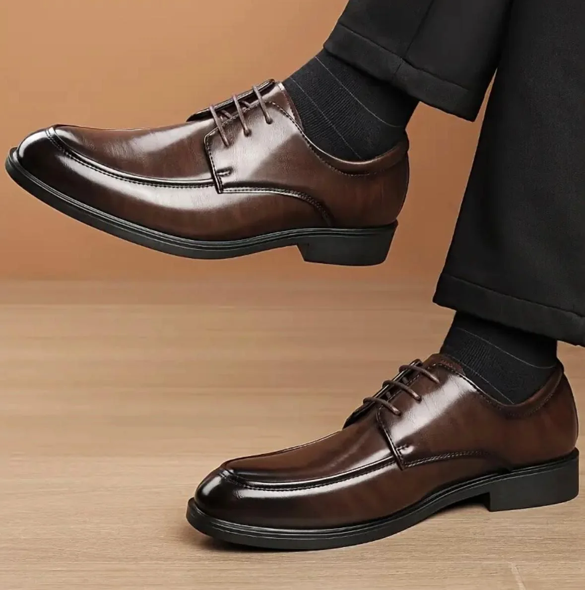 M029 Chaussure noir  Confortable 100% Cuir
