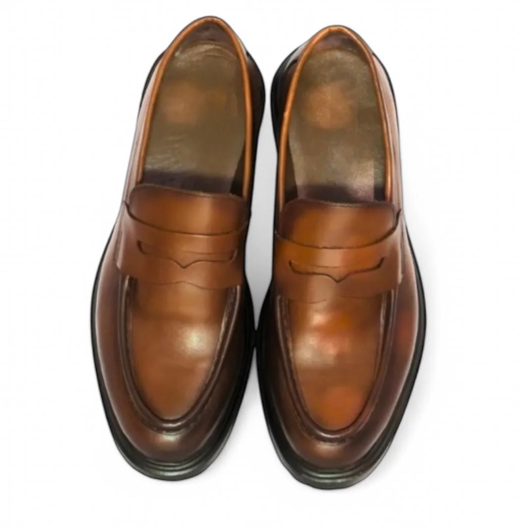 Chaussure tabac  Confortable 100% Cuir