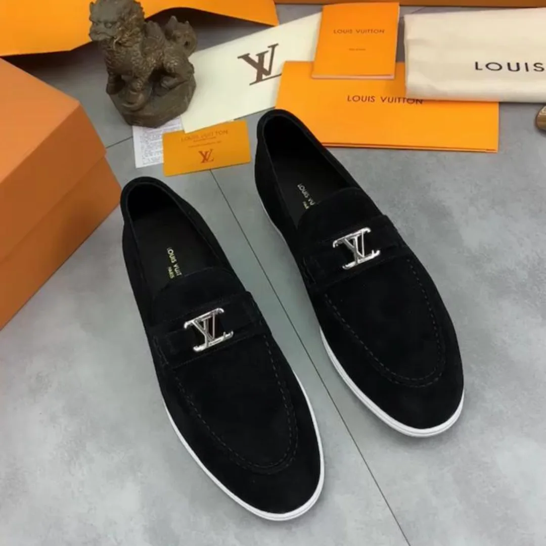 Louis Vuitton Major Loafer – Black Suede LV Initials