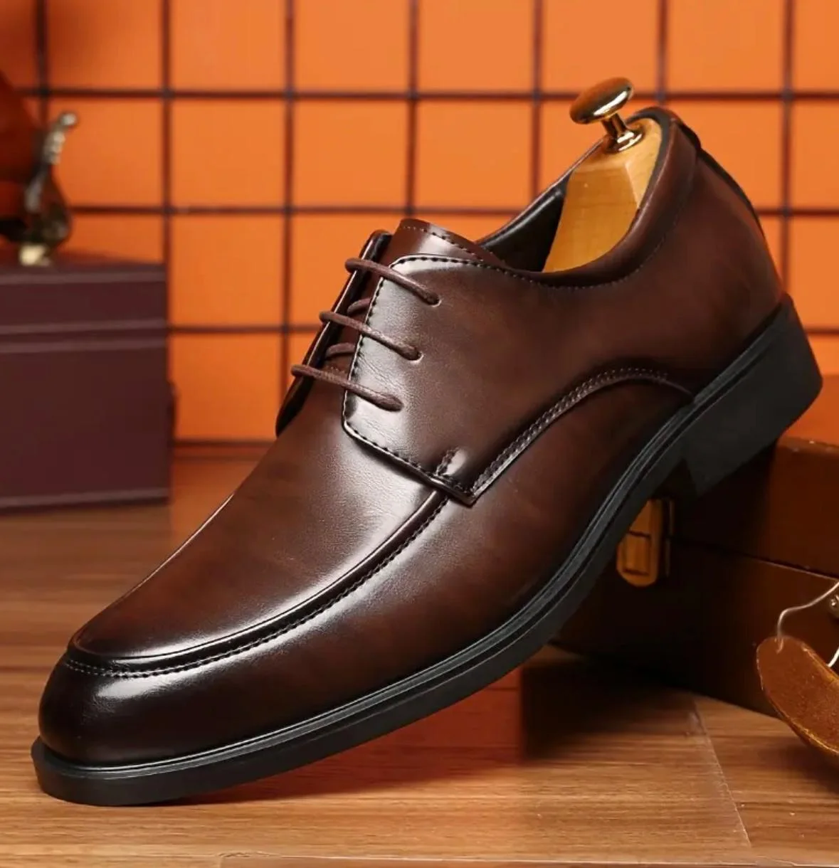 M029 Chaussure noir  Confortable 100% Cuir