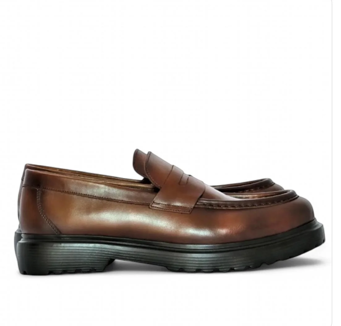 Chaussure tabac  Confortable 100% Cuir