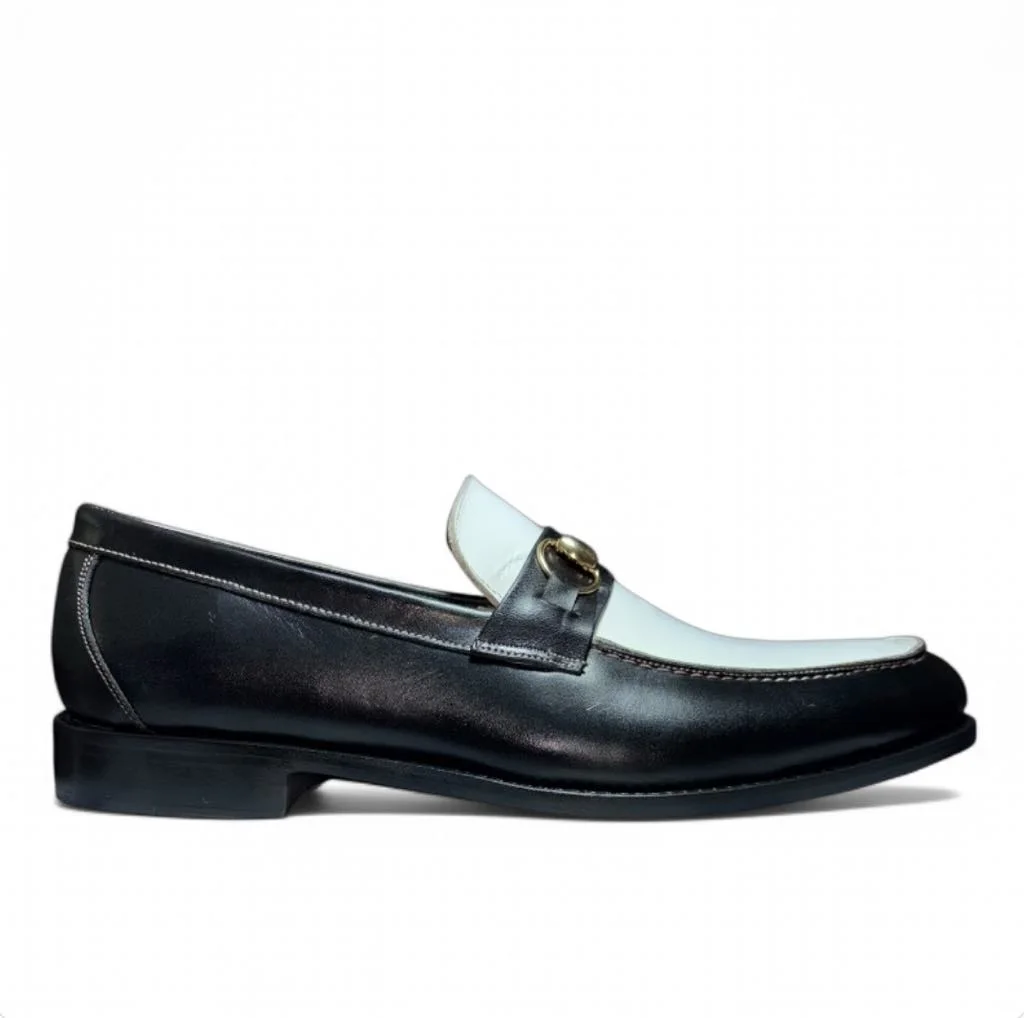 M601 chaussures Cuir Noir Blanc