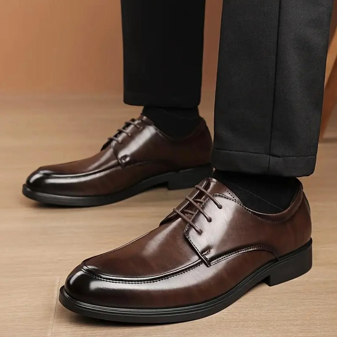 M029 Chaussure noir  Confortable 100% Cuir