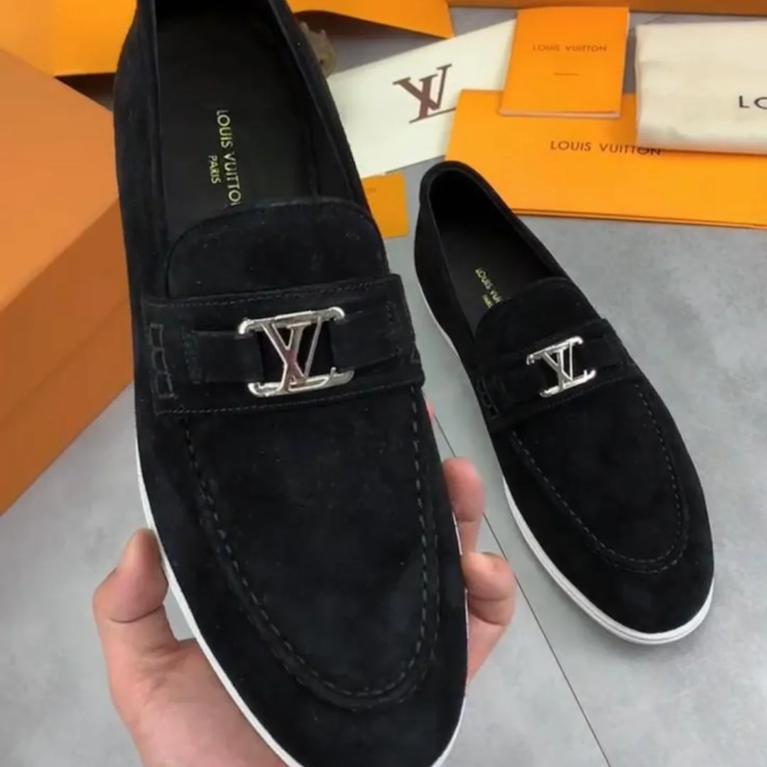 Louis Vuitton Major Loafer – Black Suede LV Initials