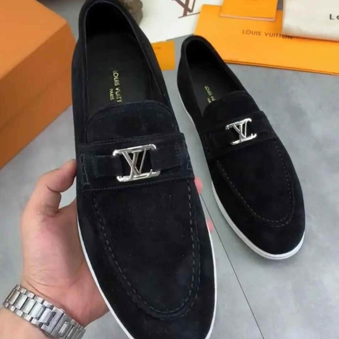 Louis Vuitton Major Loafer – Black Suede LV Initials