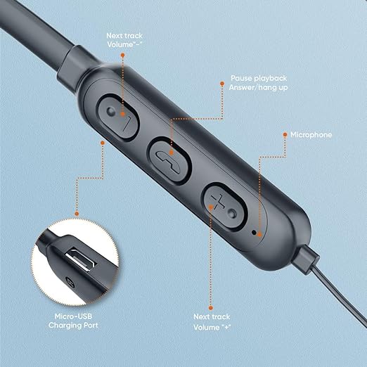 • VIDVIE BT859 Magnetic Wireless Headset Bluetooth Neckband