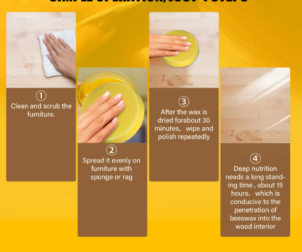 • عرض قطعتين ملمع الخشب BeeWax الاصلي