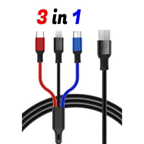 • 3 IN 1 Charge Cable 1.2M Fast charge