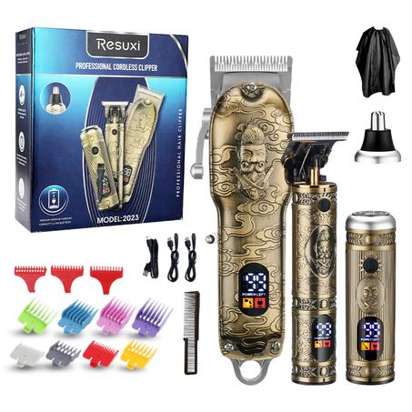 ماكينة حلاقة الشعر للرجال Professionel gold Hair Clippers Set