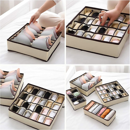 منظم الملابس الداخلية - 4 قطع لتخزين الجوارب وحمالات الصدر والأوشحة