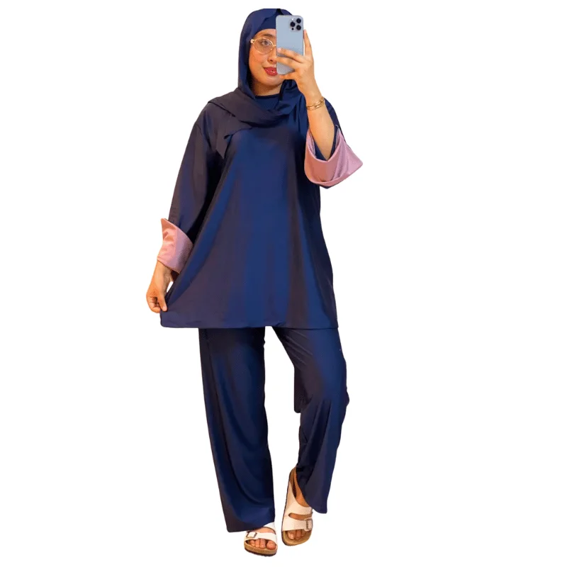 Bleu fonce kom r ose